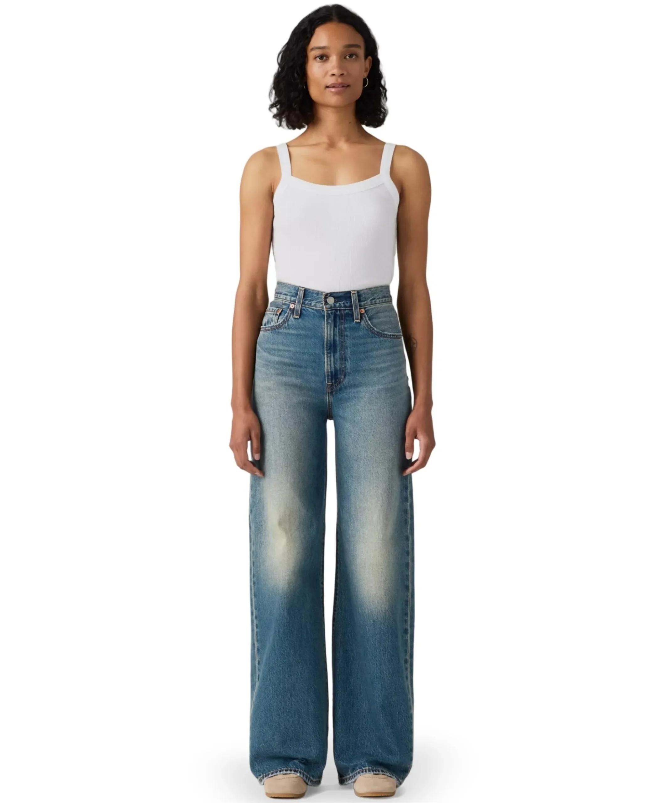 RIBCAGE WIDE LEG H223 COUNTING BILLS dames jeans blauw