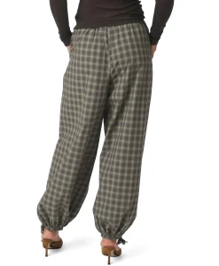 Roxane Balloon Checked dames broek groen