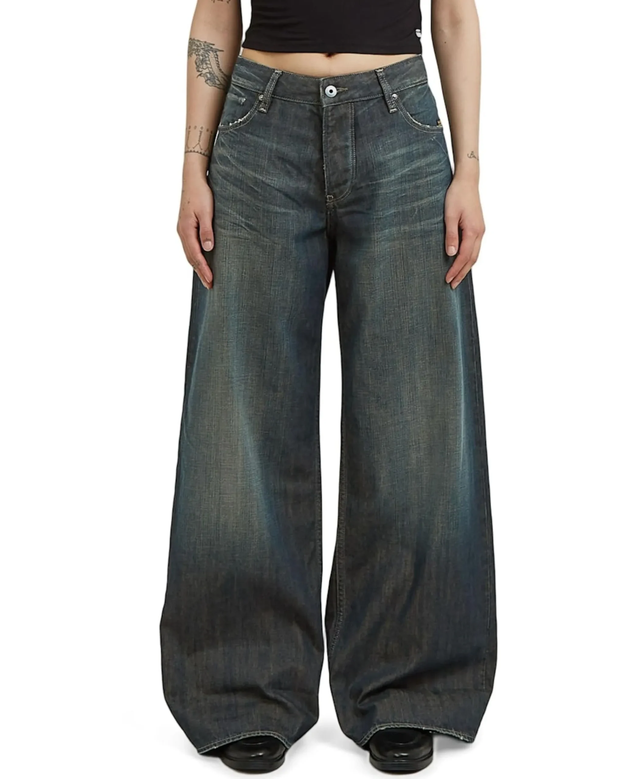 Roxx Wide Wmn dames jeans blauw