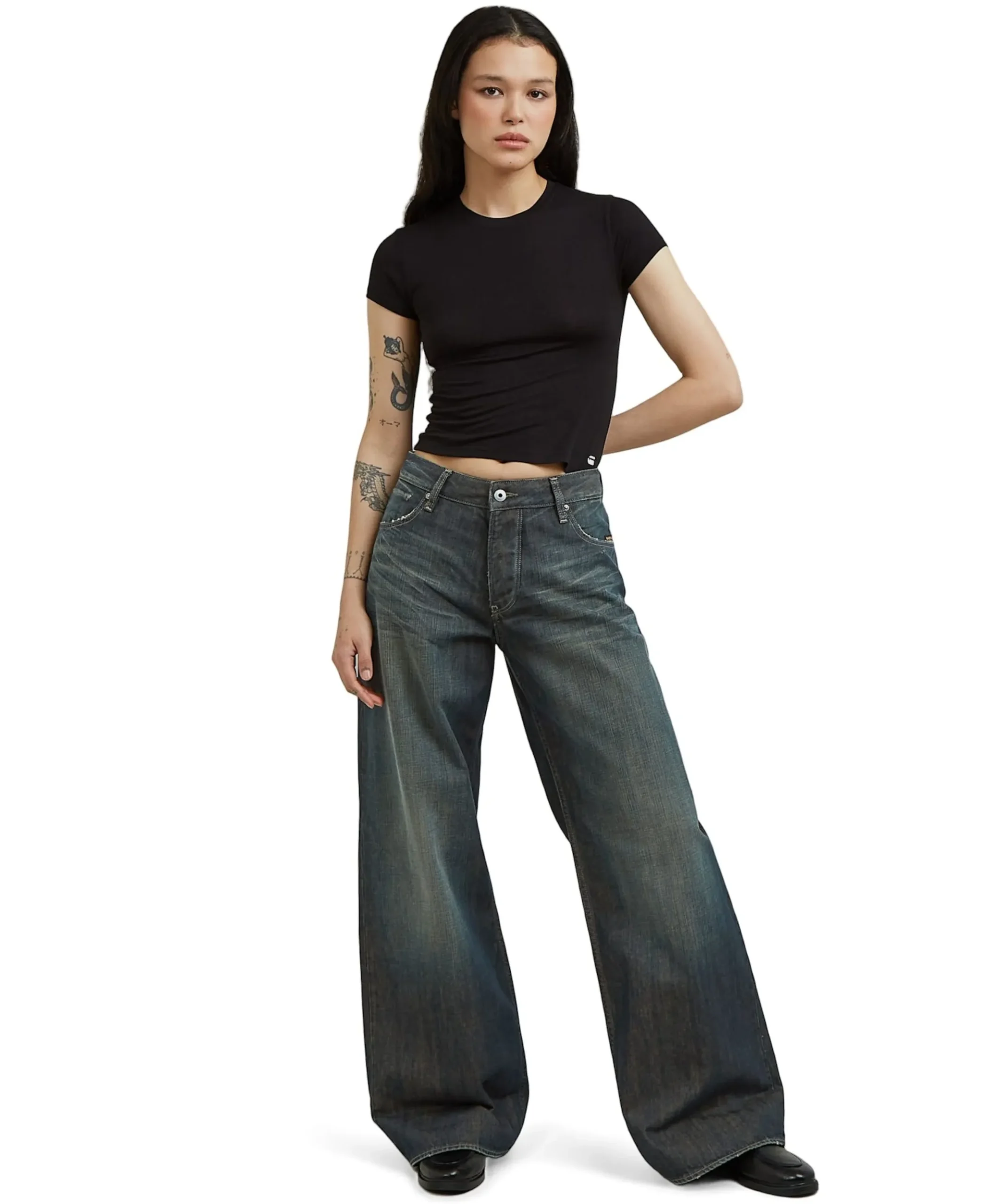 Roxx Wide Wmn dames jeans blauw