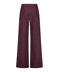 Sari herringbone dames broek bordeaux