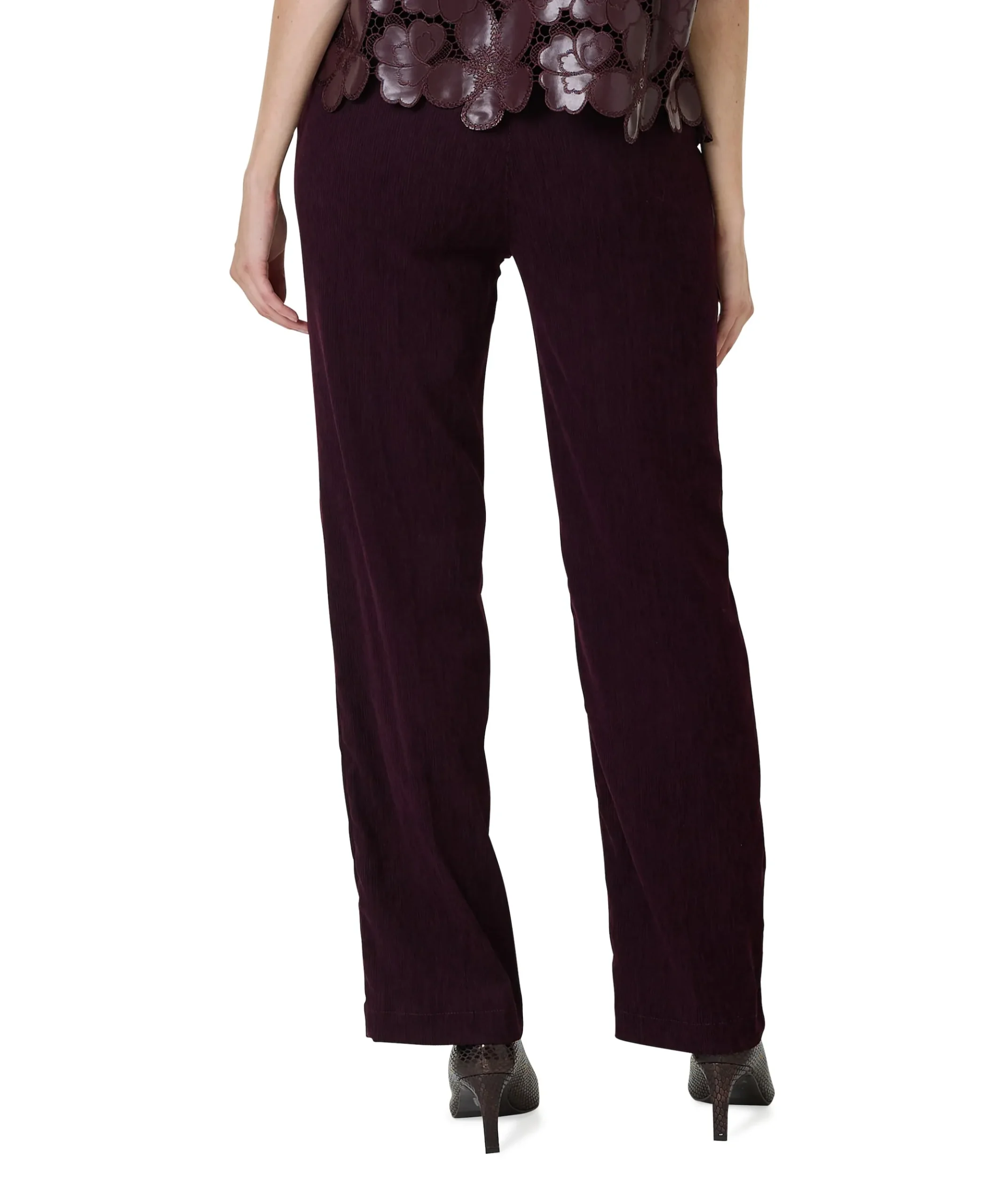 Scarlet Wide Leg dames broek bordeaux