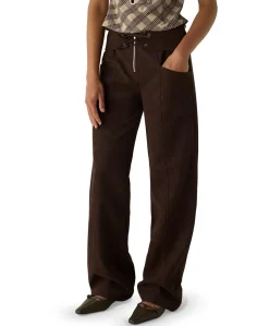 SELAH DARK BROWN dames broek bruin