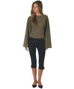 Shawnee Capri Stretch Pants dames capri broek zwart