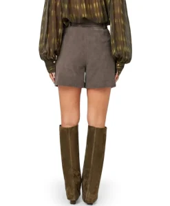 Sindi Suede dames korte broek groen