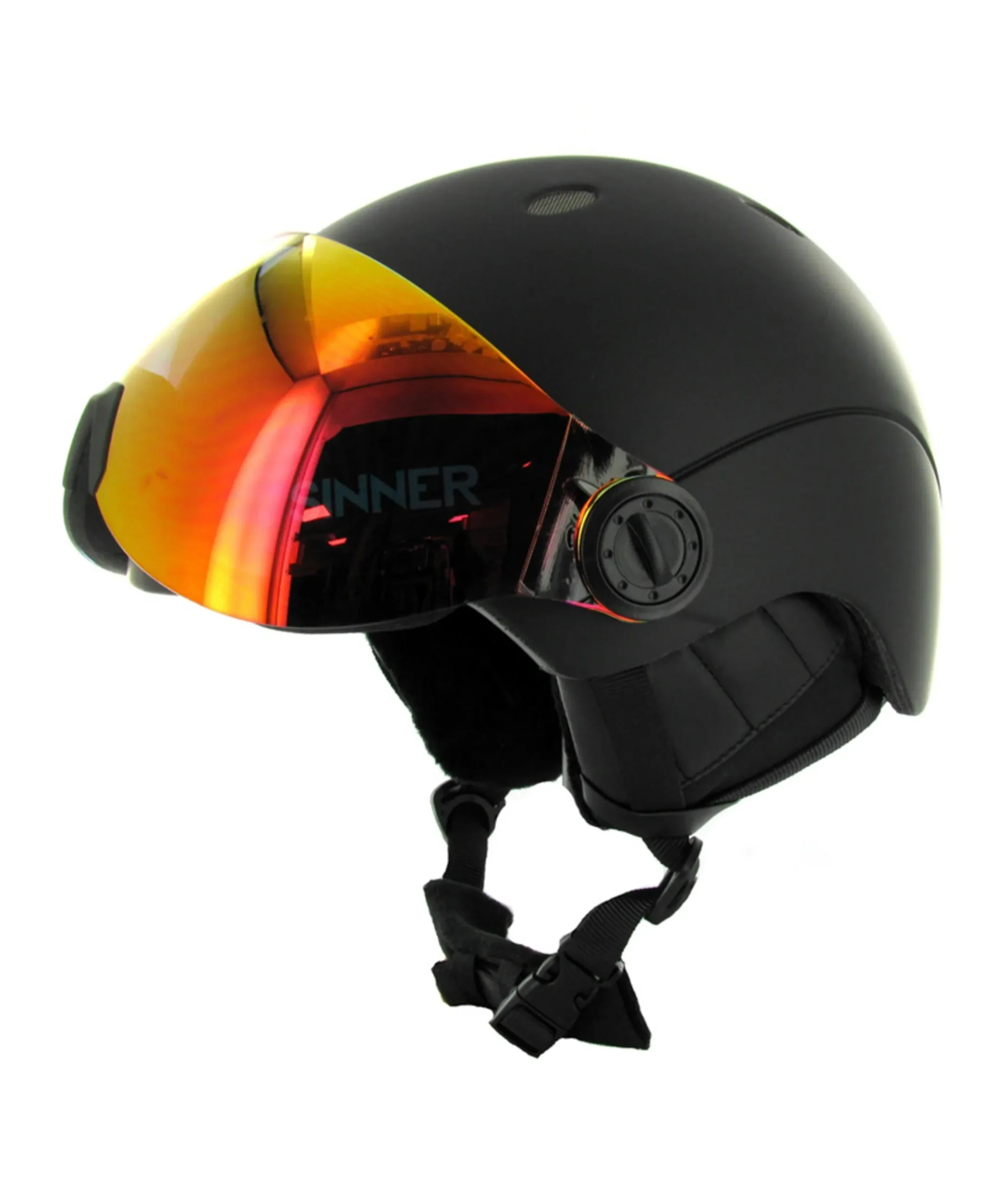 Skihelm zwart