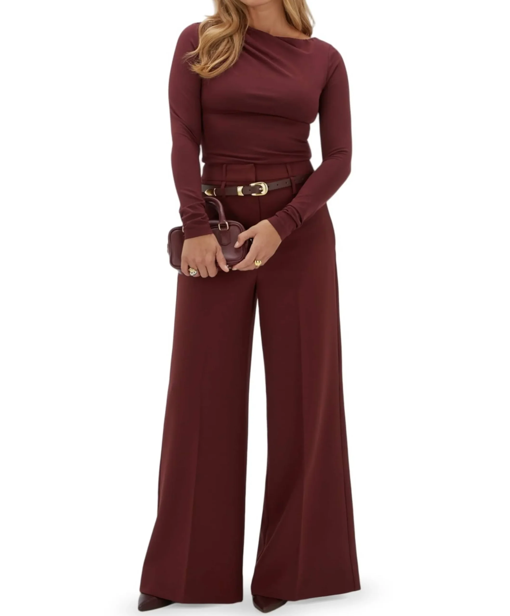SKY dames broek bordeaux