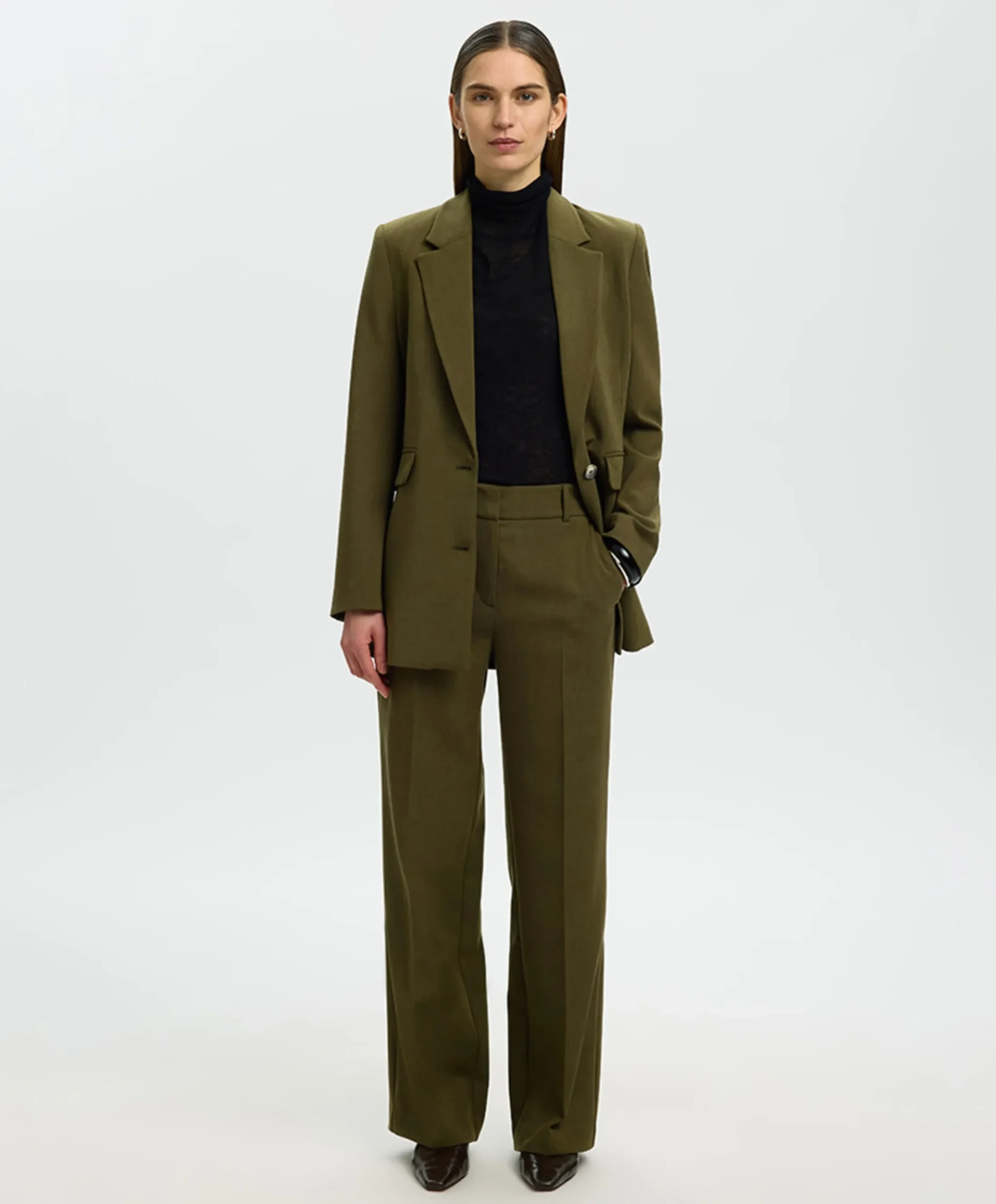 SLFRITA MW WIDE MEL NOOS dames broek groen