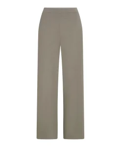 Stripe dames broek beige