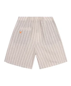 STRIPED BERMUDA SHORTS dames korte broek beige