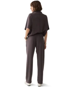 Tapered scuba pinstripe broek dames broek bruin