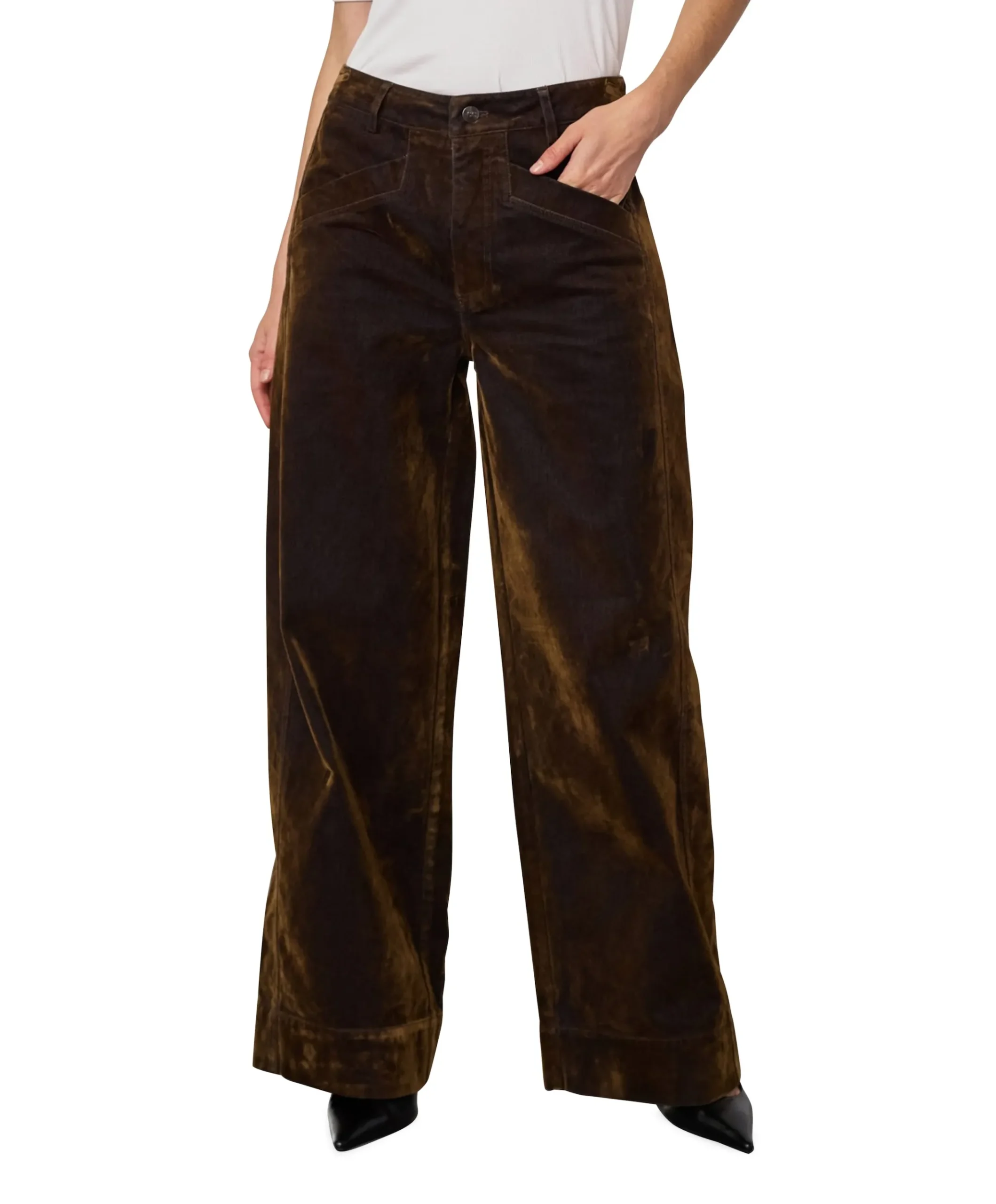 TeffyCC Wide dames broek groen