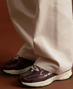 The Re-Run Cracked dames sneakers bordeaux