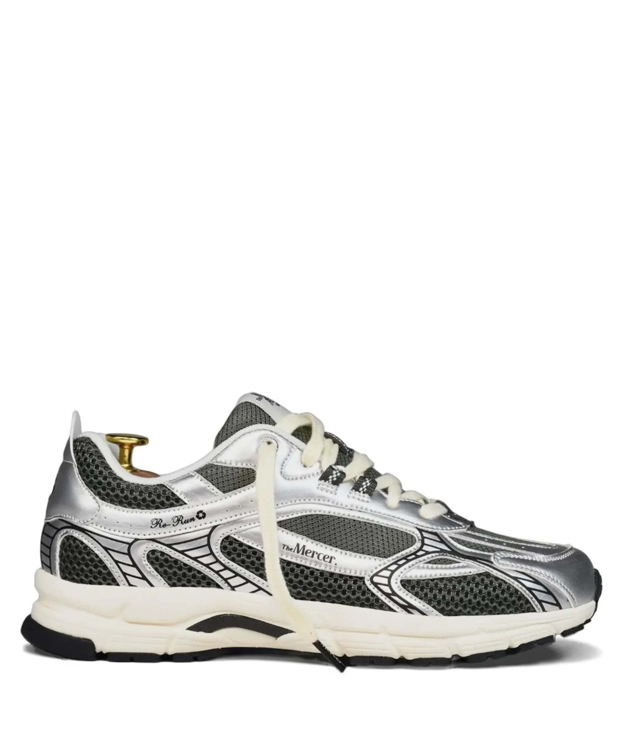 The Re-Run Scratched dames sneakers zilver