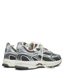 The Re-Run Scratched dames sneakers zilver