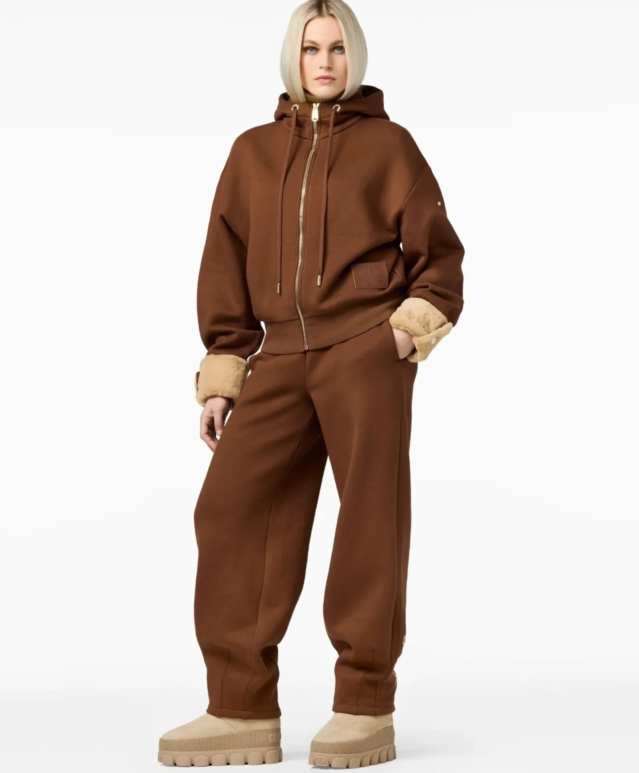 TOSHI sweat dames skibroek bruin