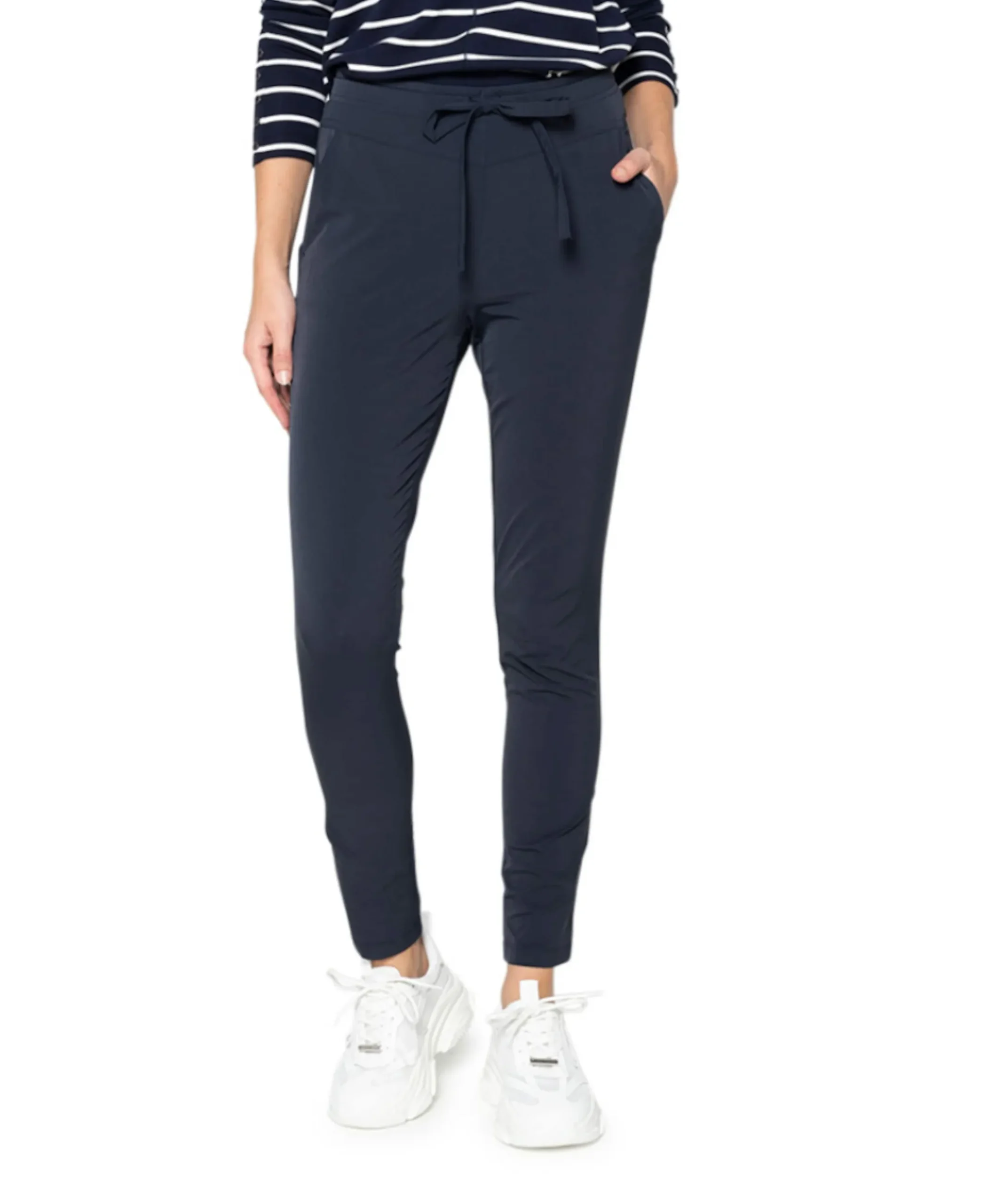 travel broek blauw
