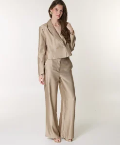 Trouser dames pantalon goud