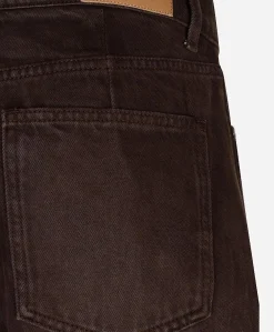 Trousers barrel jeans cacao dames jeans bruin