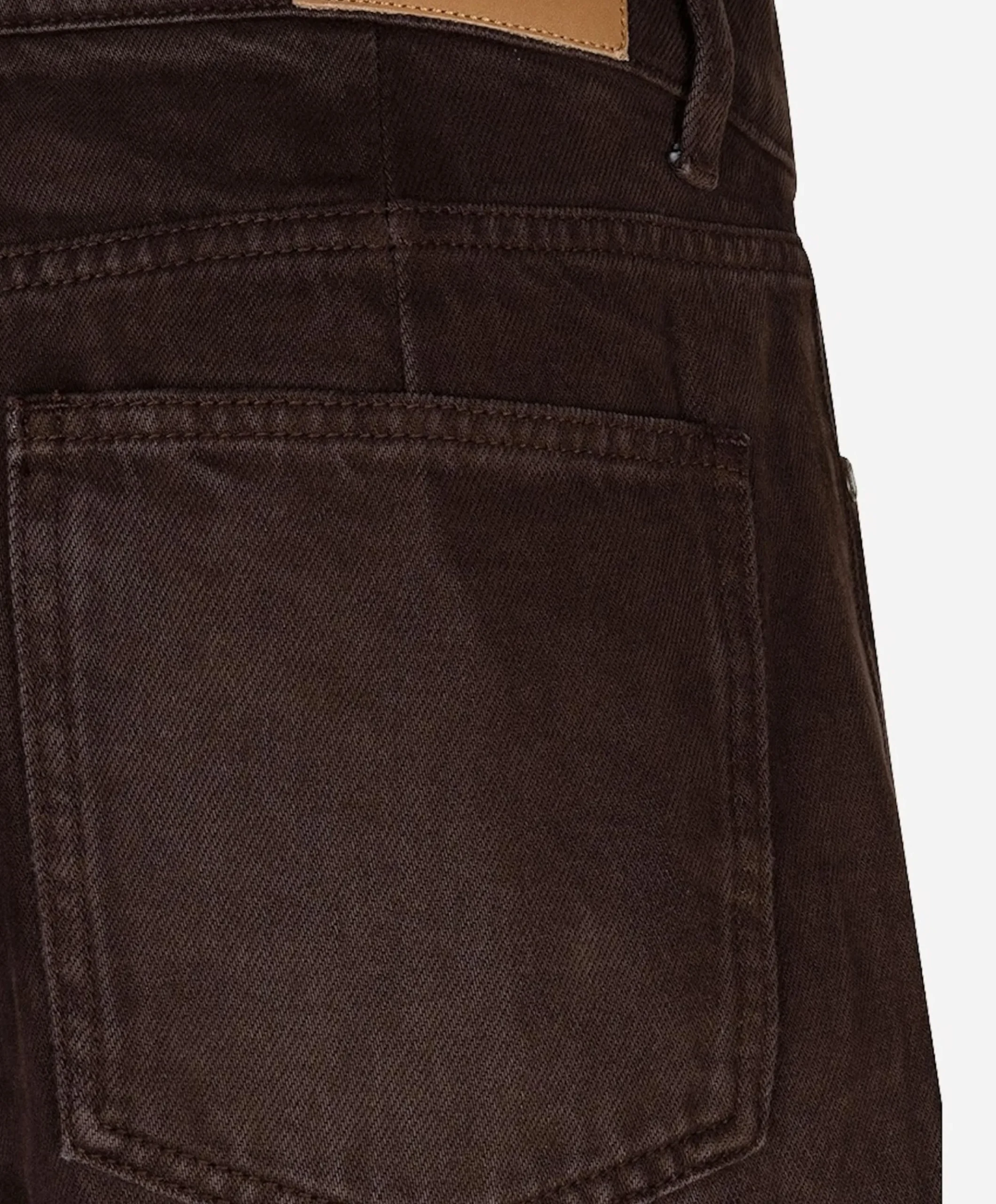 Trousers barrel jeans cacao dames jeans bruin