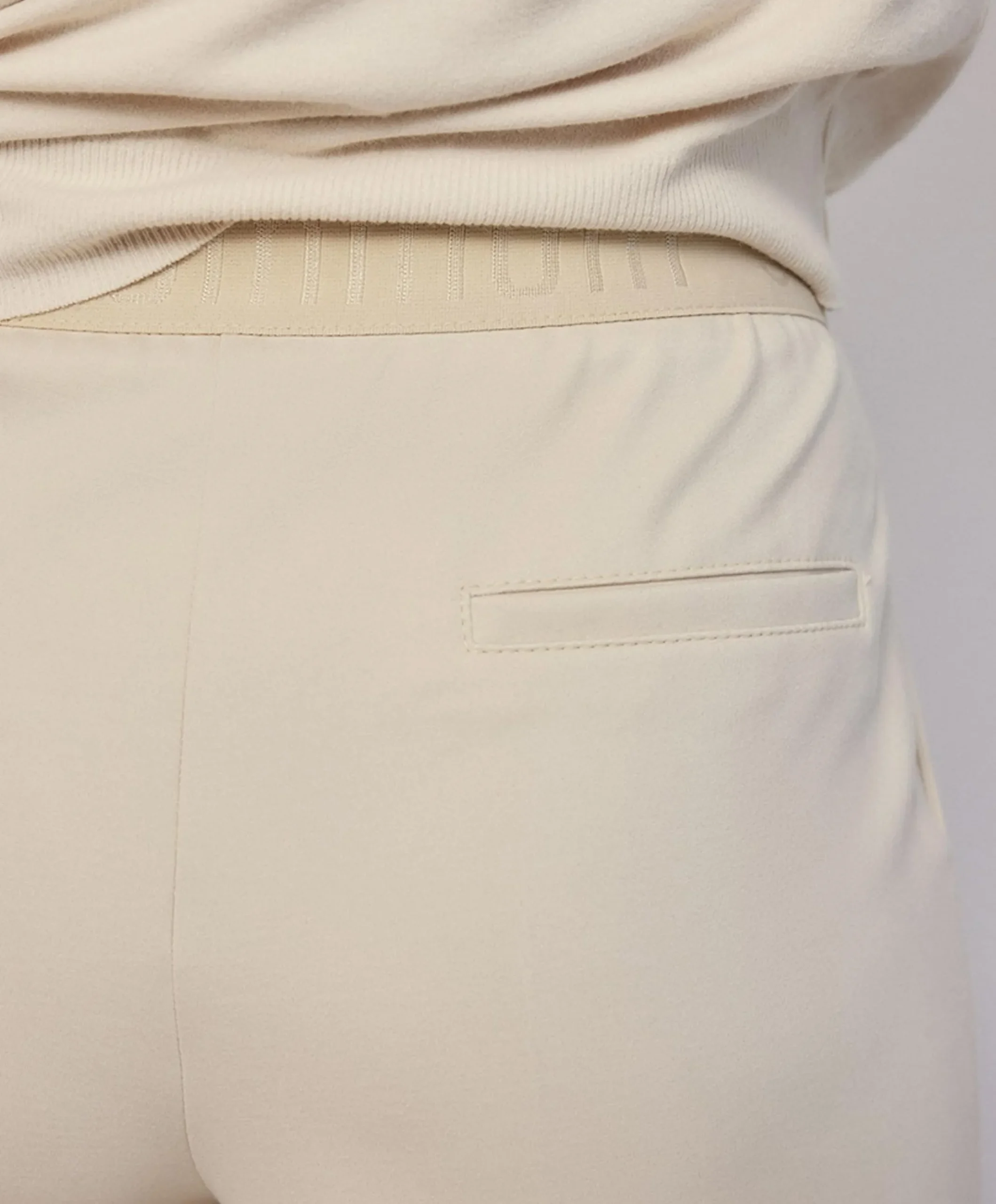 Trousers boot cut punto milano (4s2197) ecru