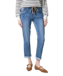 Turn-up dames jeans blauw