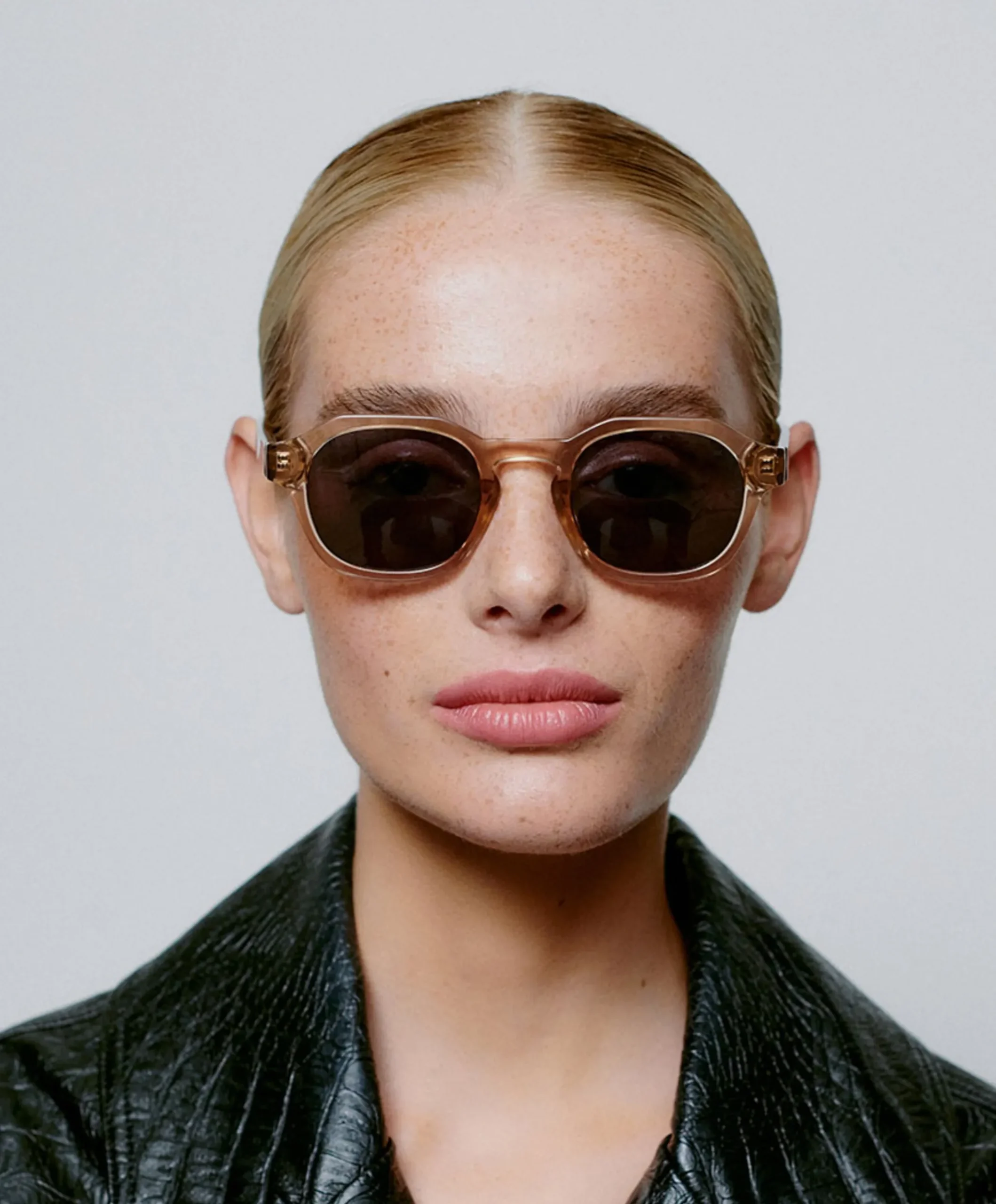 Uniseks zonnebril beige