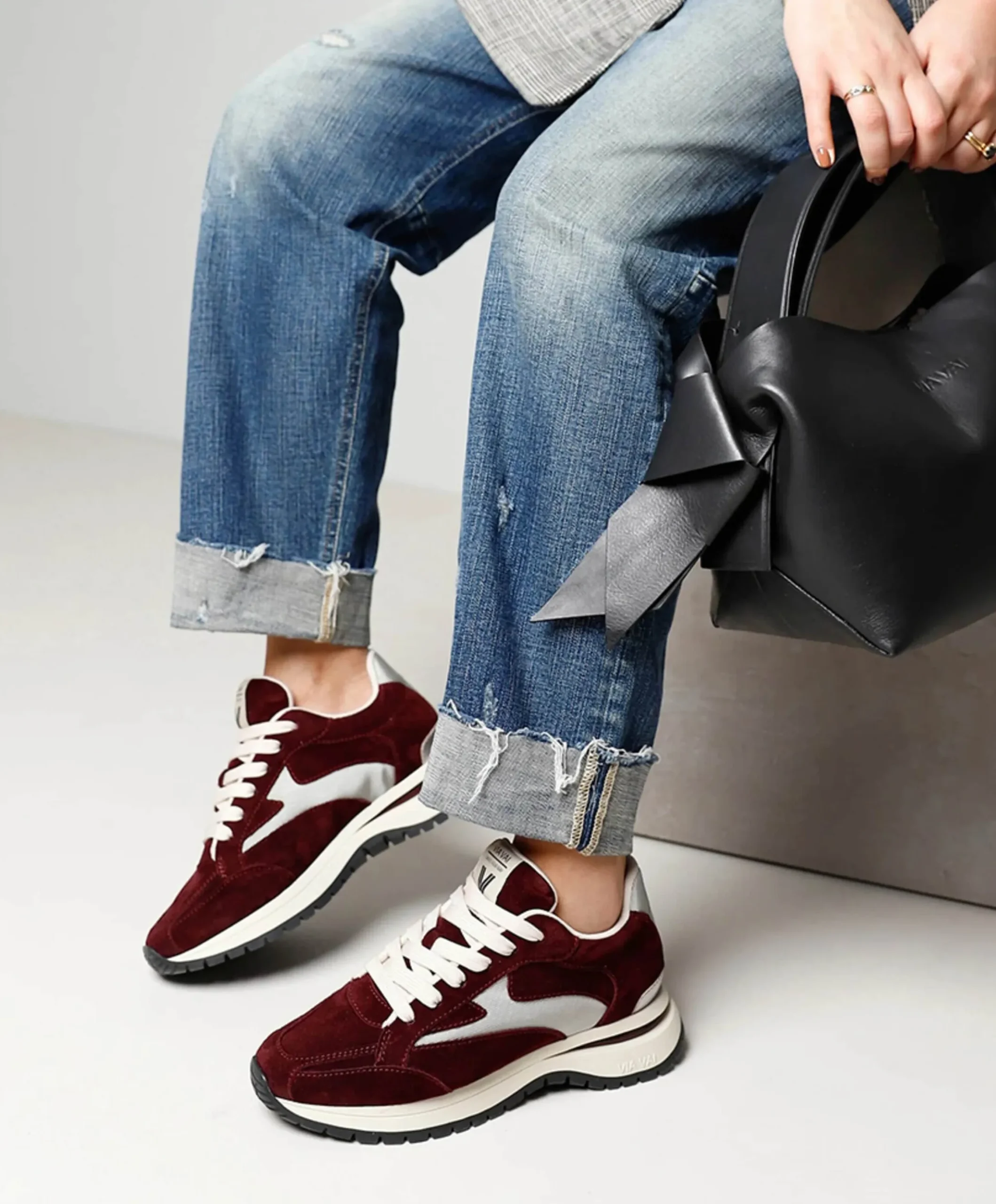 Usher Riggs dames sneakers bordeaux