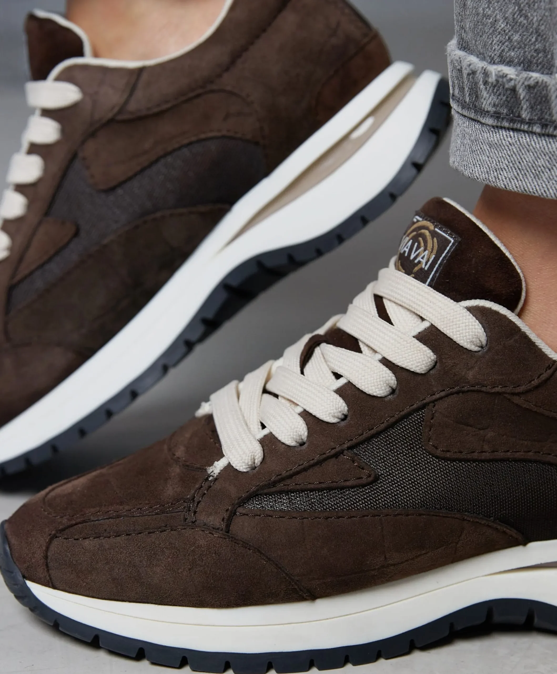 Usher Riggs dames sneakers bruin