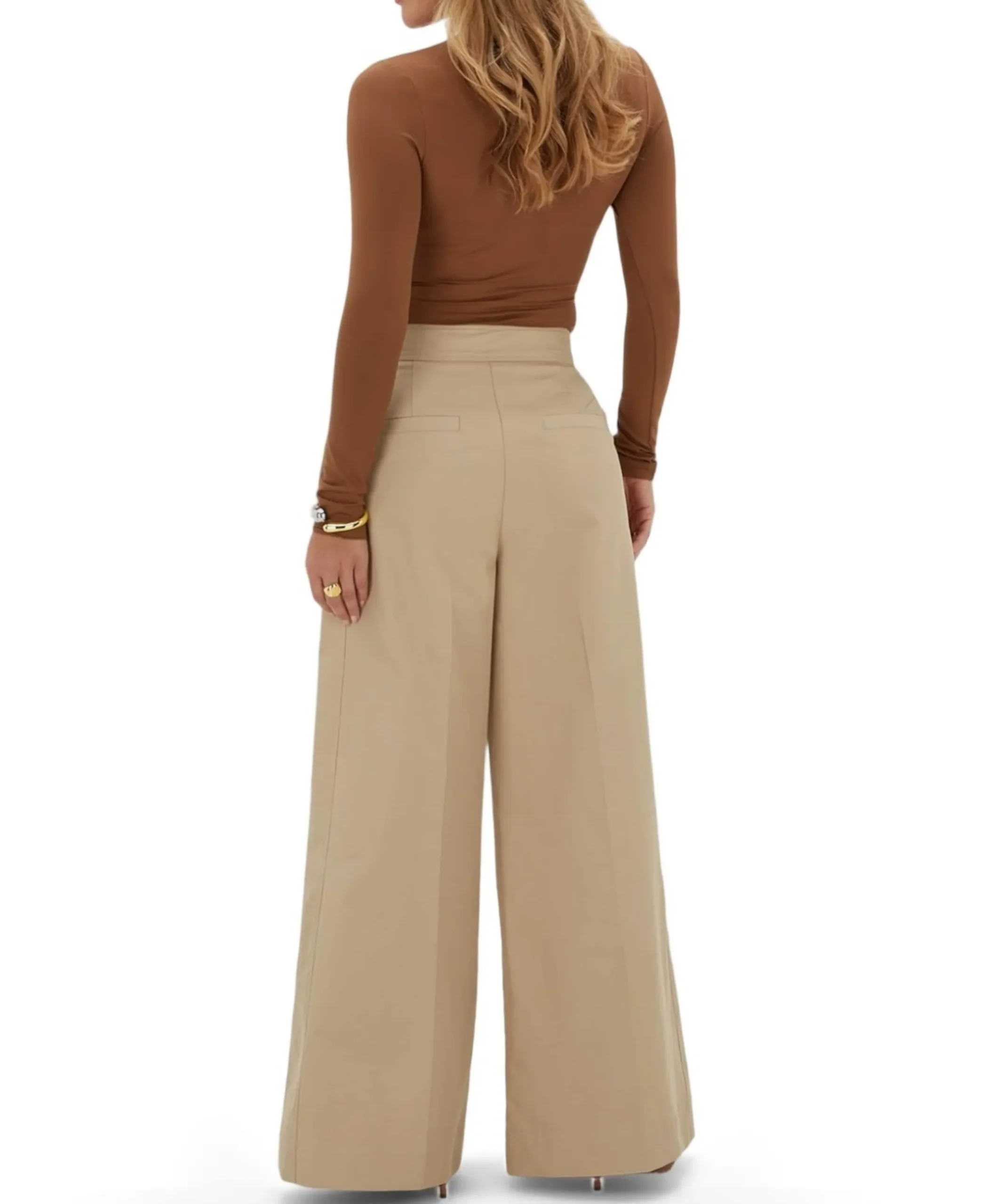 VEN dames broek beige