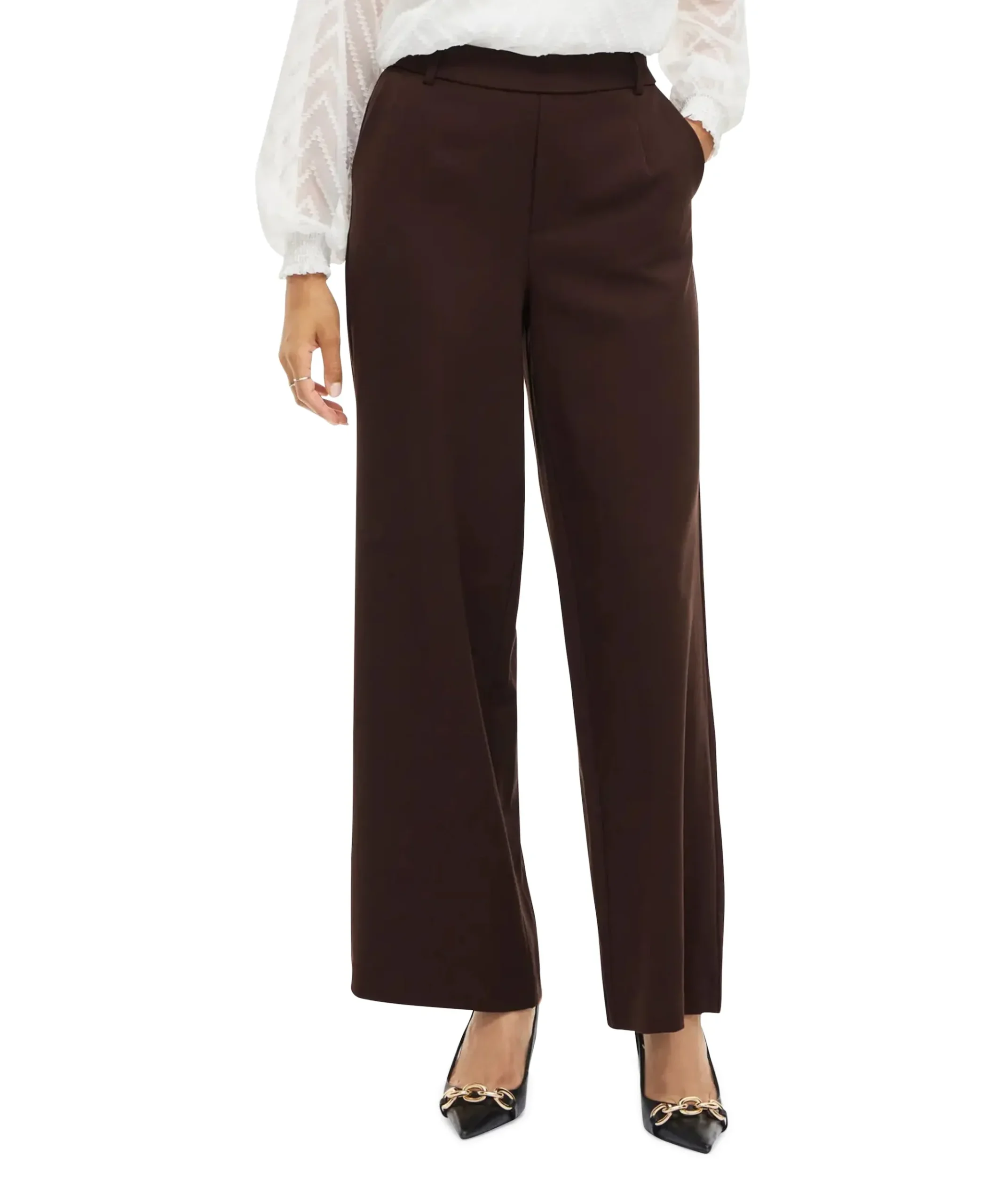 VIVARONE HW WIDE - NOOS dames broek bruin