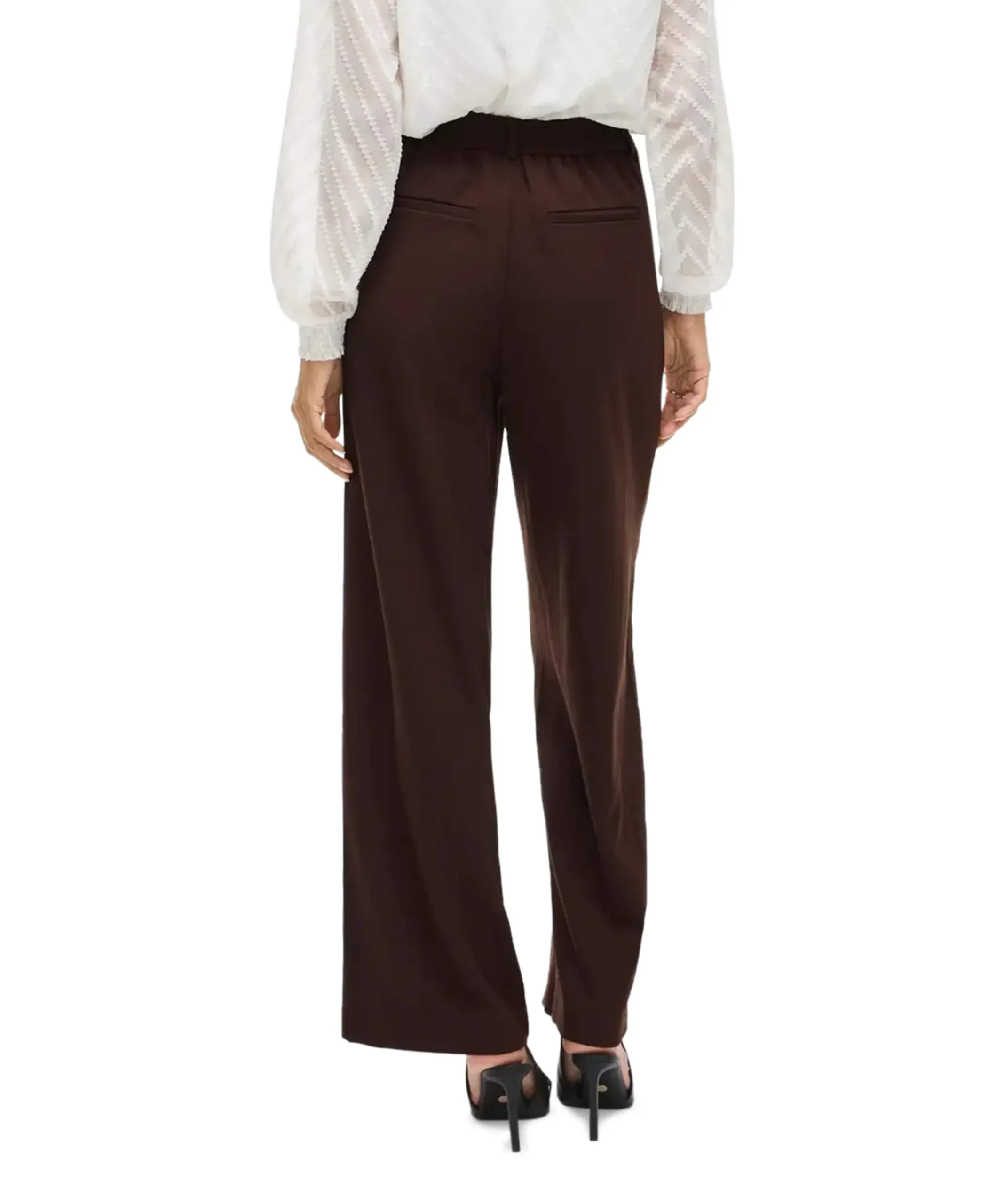 VIVARONE HW WIDE - NOOS dames broek bruin
