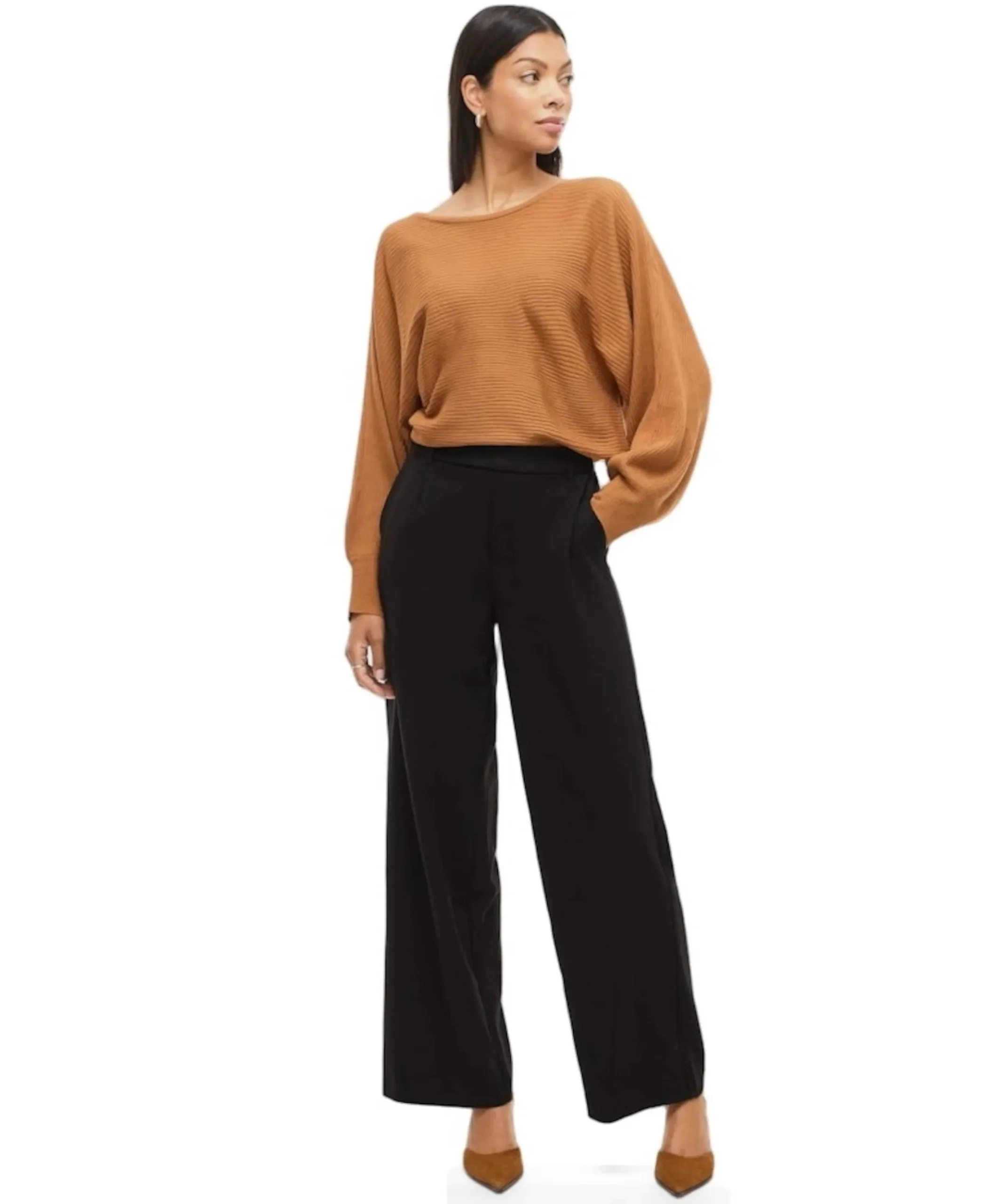 VIVARONE HW WIDE PANT - NOOS zwart