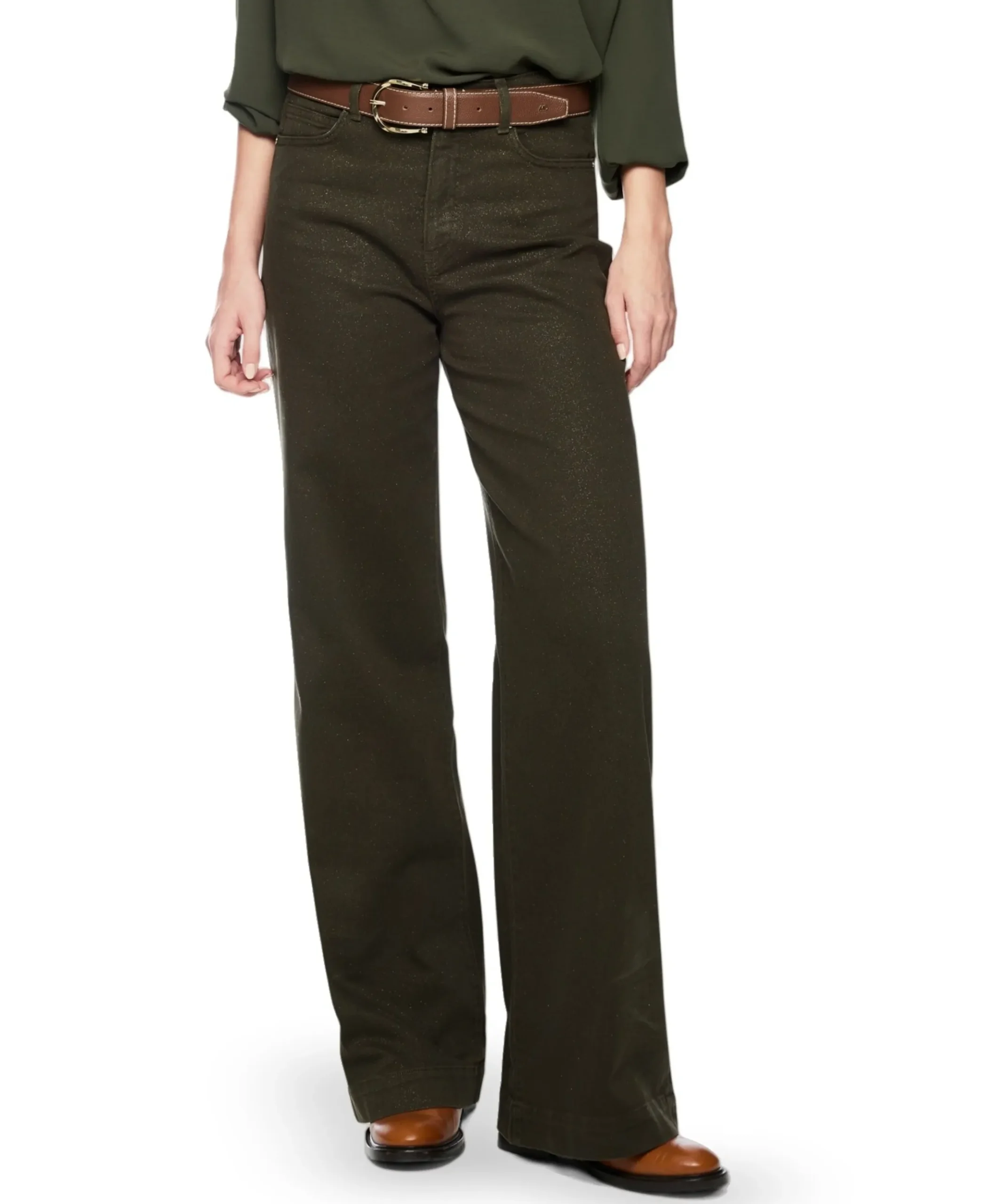 WARRI dames jeans groen
