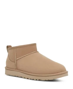 W classic ultra mini dames enkellaarzen beige
