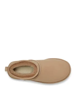 W classic ultra mini dames enkellaarzen beige