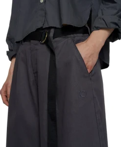 wide jog twill dames broek grijs