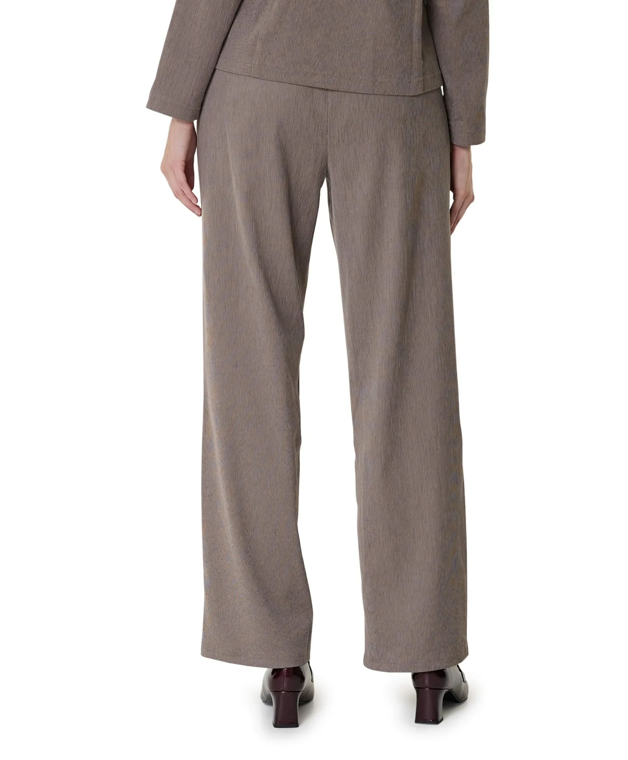 Wide leg dames broek beige