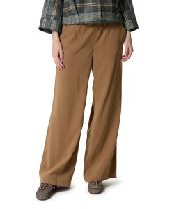 Wide leg dames broek beige