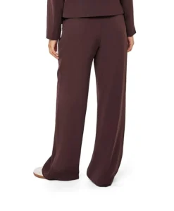 Wide leg dames broek bruin
