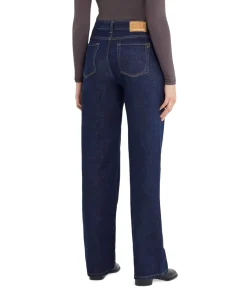wide leg dames jeans blauw