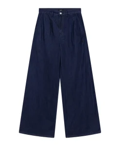 WIDE LEG DENIM dames jeans blauw