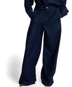 WIDE LEG DENIM dames jeans blauw