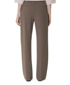 Wide leg Feminine dames broek beige