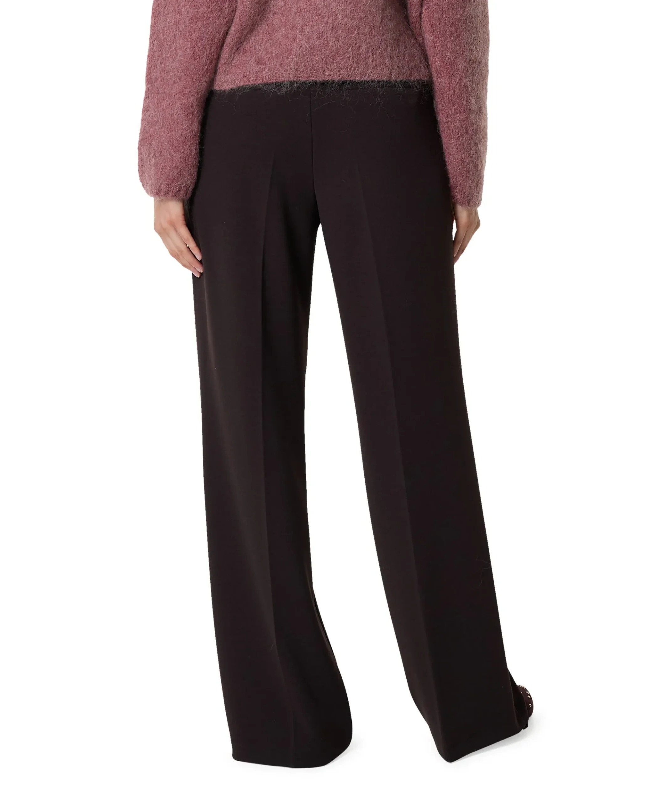 Wide leg Feminine dames broek bruin
