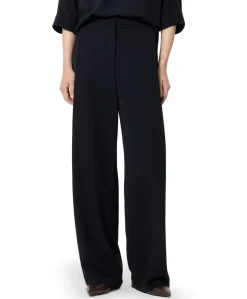 Wideleg mit Bundfalten dames broek blauw