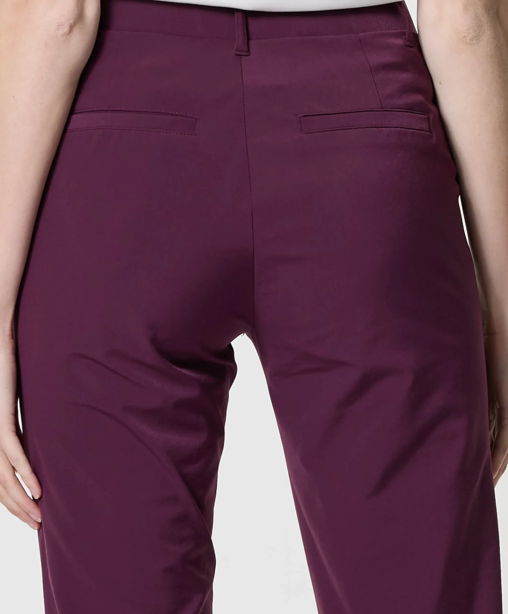 Wide leg travel broek bordeaux