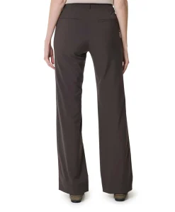 Wide leg travel dames broek bruin