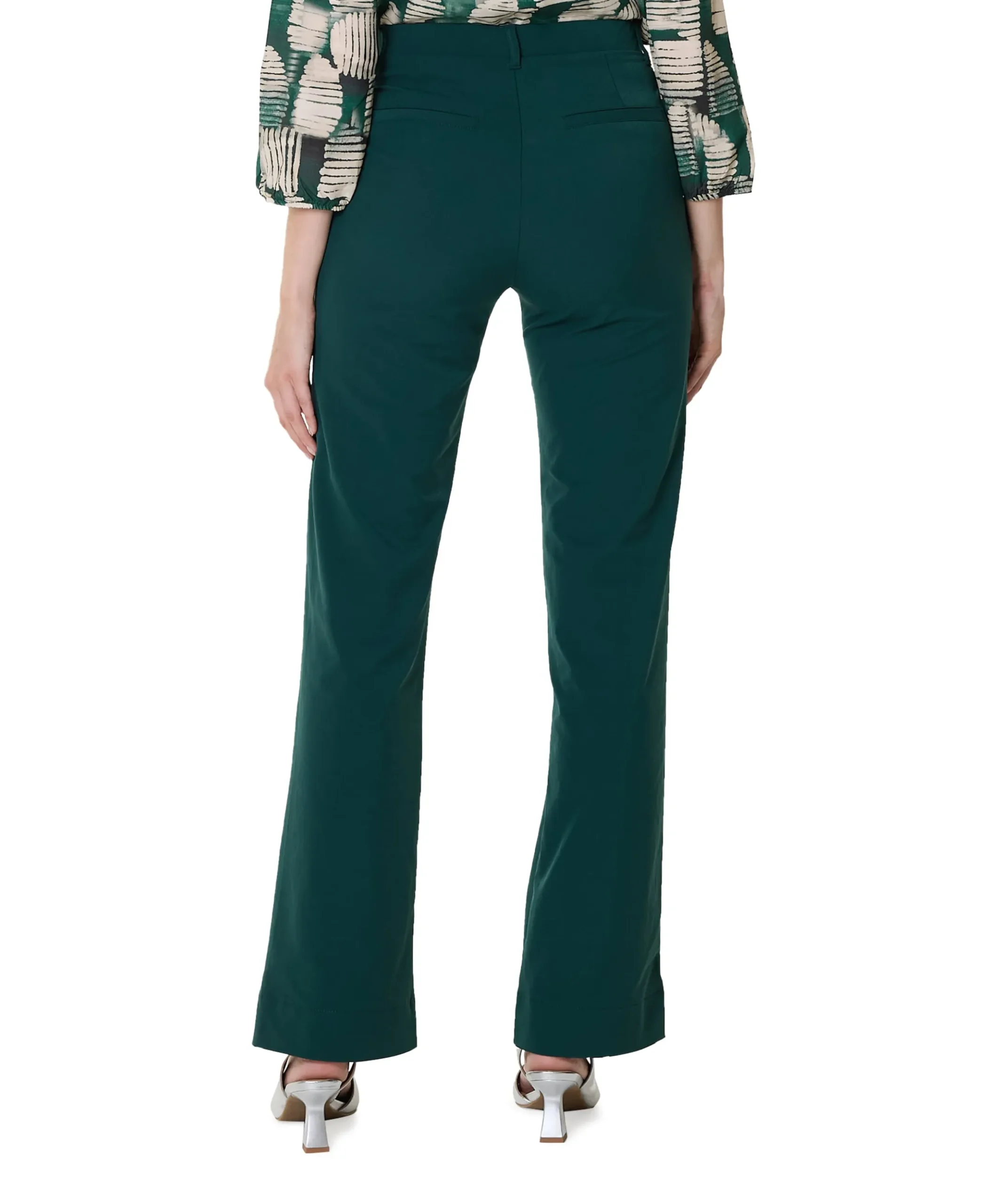 Wide leg travel dames broek groen