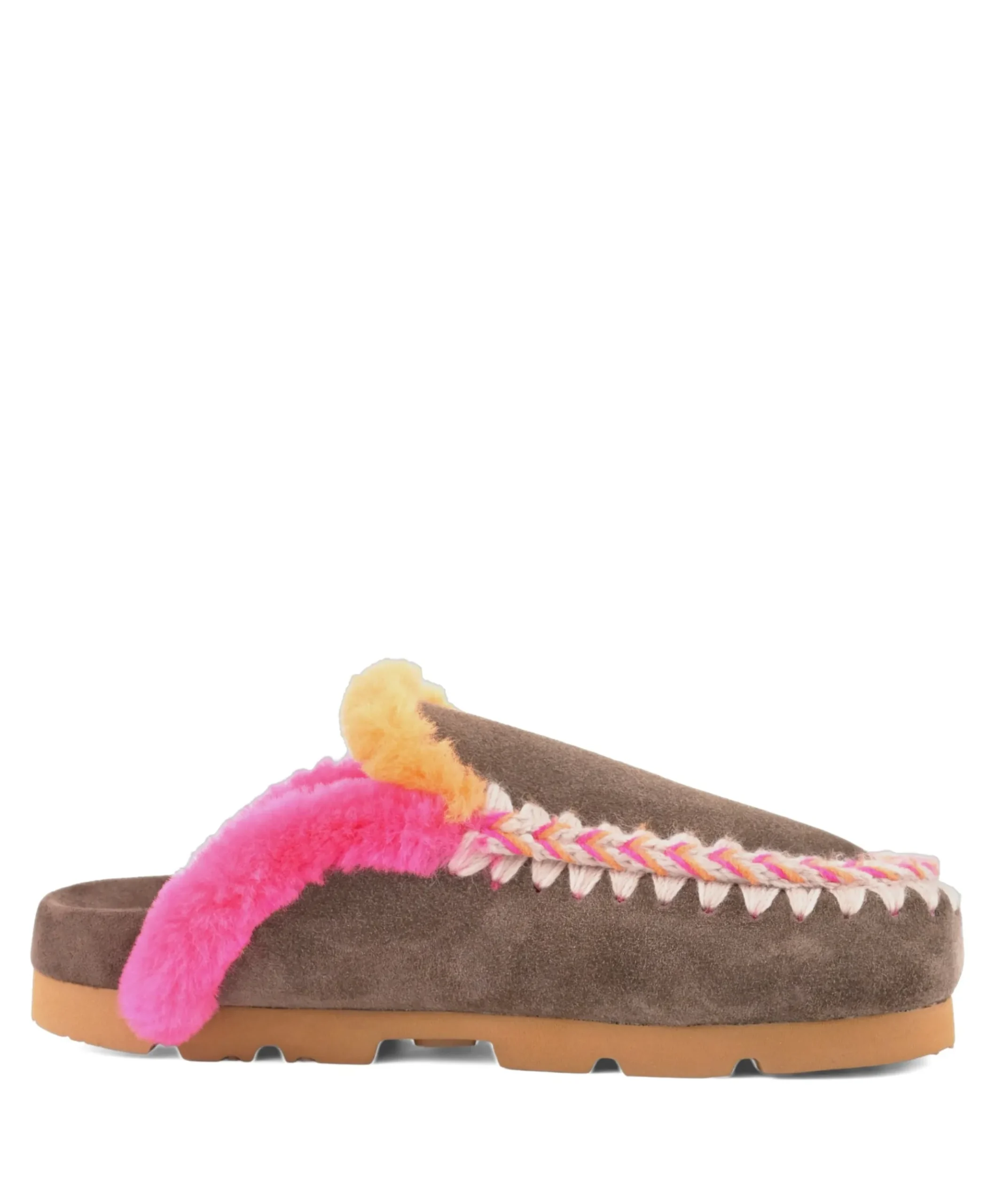 Winter bio overstitching dames clogs bruin